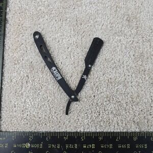 Kaliph Straight Edge Barber Razor Textured Handle Swing Lock Folding Shaver